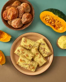 Getrockneter Persimonenreiskuchen mit Kürbis - TK