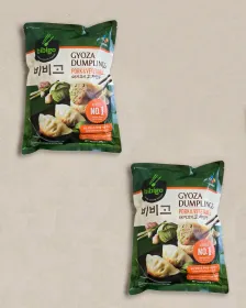 CJ BIBIGO Schweinefleisch Gyoza Mandu 600gx2 Tüten - TK